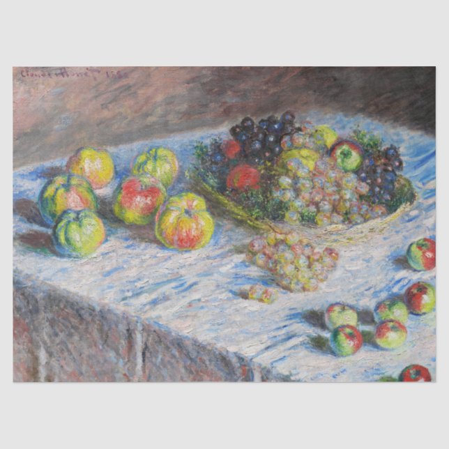 Apples and Grapes by Claude Monet Tissue Paper (Front)
