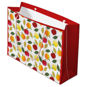 Apples and Leaves Large Gift Bag
