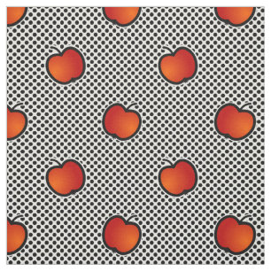 apples and polka dots cute patterns fabric