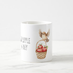 Apples Basket Bird Coffee Mug