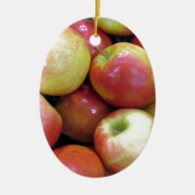 Apples Ceramic Tree Decoration (Front)