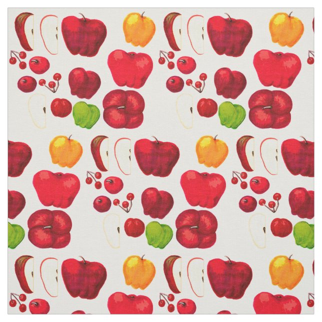 Apples & Cranberries fabric (Swatch)
