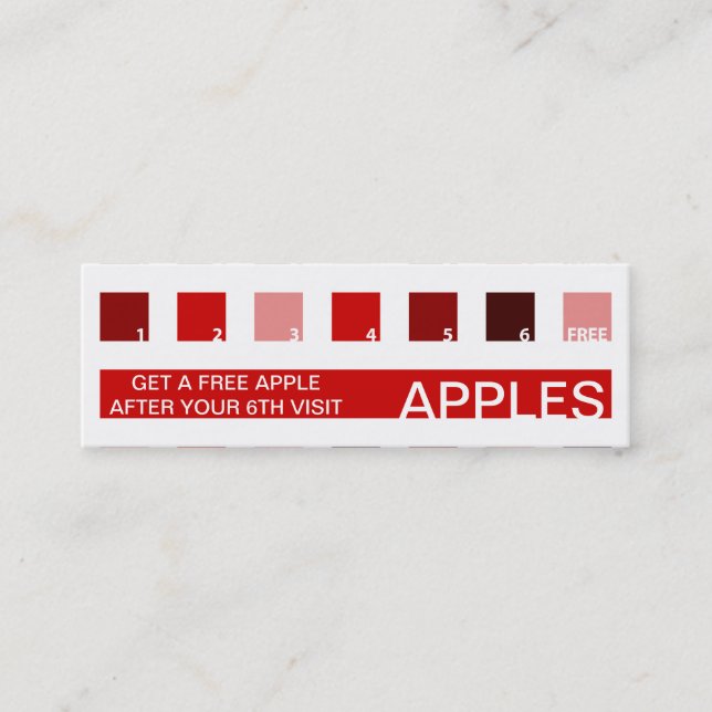 APPLES customer appreciation (mod squares) Loyalty Card (Front)