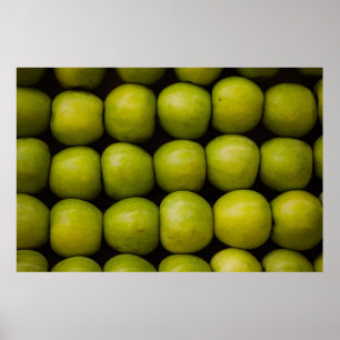 Apples fruits food green apples poster