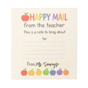 Apples Happy Mail – Cute Teacher Notepad