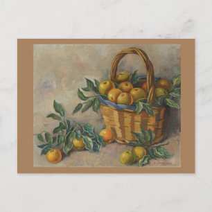 Apples in basket -Zenaida Serebriakova Holiday Postcard