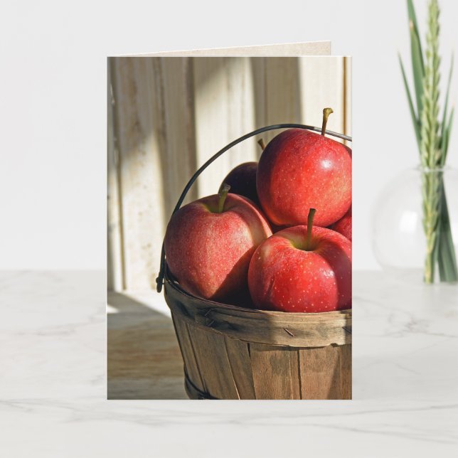 Apples in Bushel Basket Card (Front)