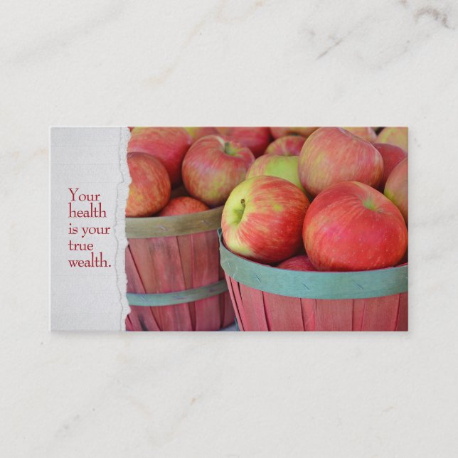 apples in bushel baskets business card (Front)