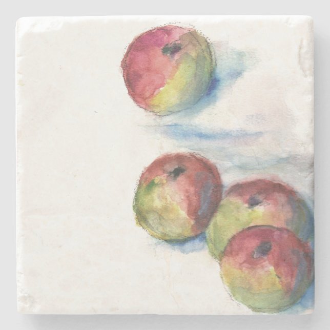 apples-marble stone coaster (Front)