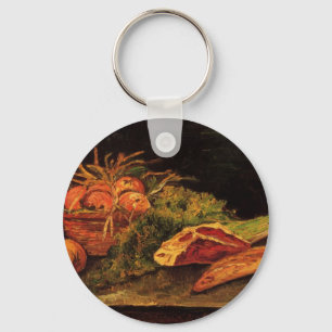 Apples, Meat and a Roll by Vincent van Gogh Key Ring