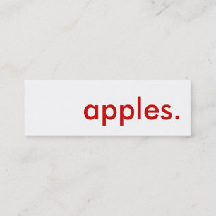 apples. mini business card