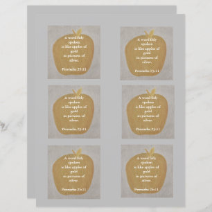 Apples of gold on silver, pattern, scrapbook paper