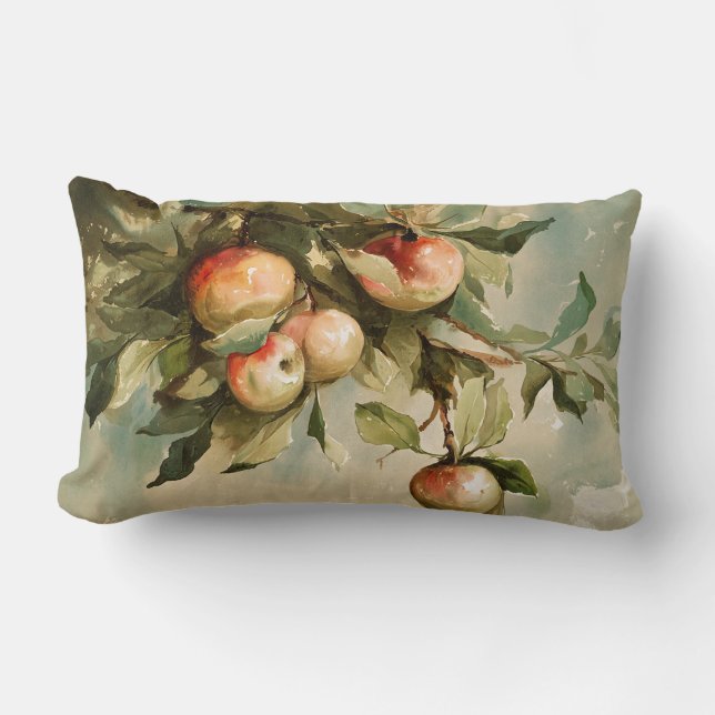 Apples on a Branch Lumbar Cushion (Front)
