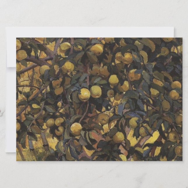 Apples on the Branches of Trees (by Serebriakova) Card (Front)