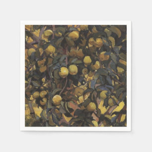 Apples on the Branches of Trees (by Serebriakova) Napkin