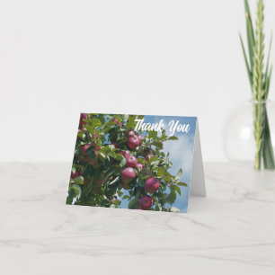 Apples On Tree Personalised Thank You Card