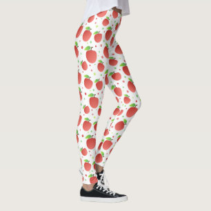 Apples pattern leggings