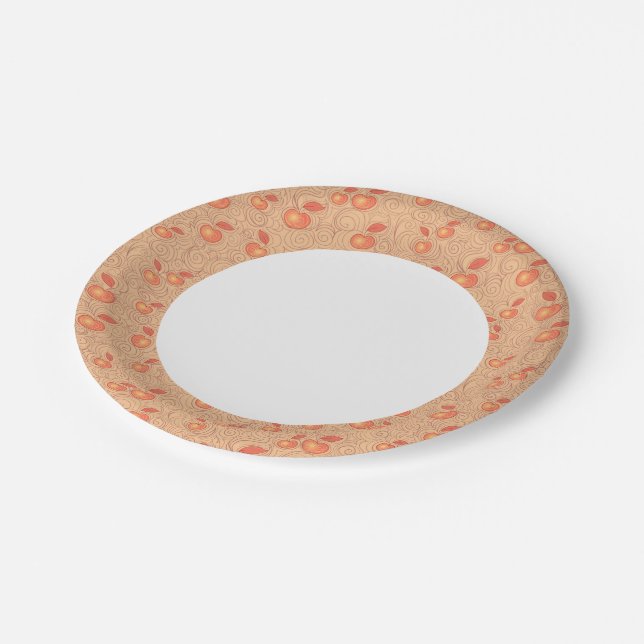 Apples Pattern Paper Plate (Angled)