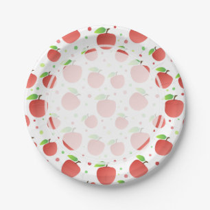 Apples pattern paper plate