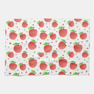 Apples pattern tea towel