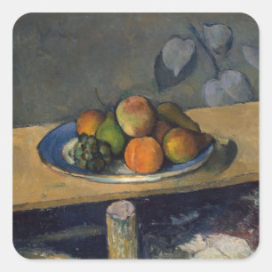 Apples, Pears and Grapes, c.1879 Square Sticker
