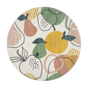 Apples Pears: Vintage Hand-Drawn Pattern. Cutting Board
