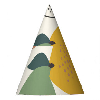 Apples Pears: Vintage Hand-Drawn Pattern. Party Hat