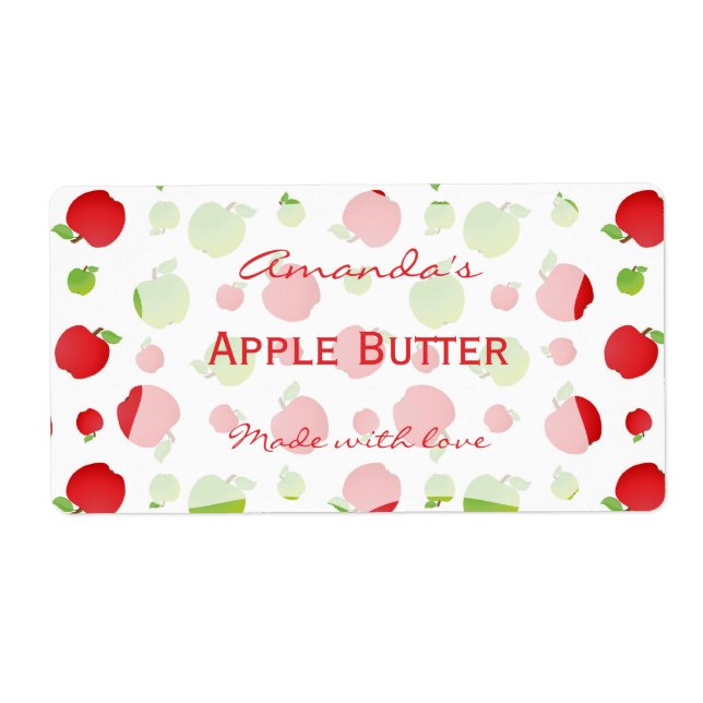 Apples Personalised Canning Label (Front)