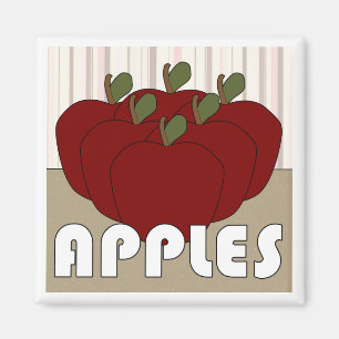 Apples Series 3 Square Magnet