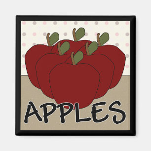 Apples Series 4 Square Magnet