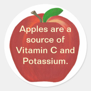 Apples Source of Vitamin C, Potassium Stickers