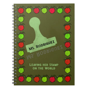 Apples Stamp Teacher Gift Notebook