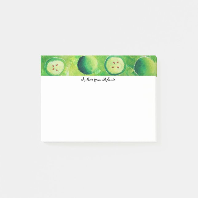 Apples Watercolour Personalised Post-it Notes (Front)
