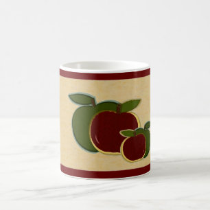Apples with Cranberry Stripe Coffee Mug