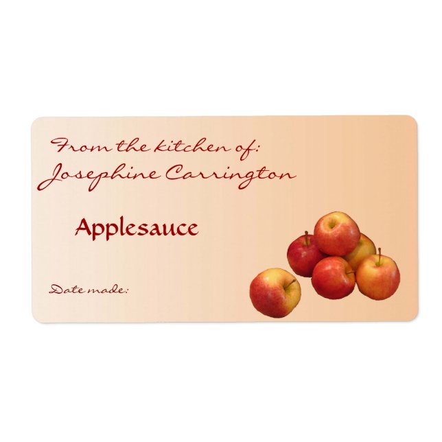 Applesauce Canning Labels (Front)