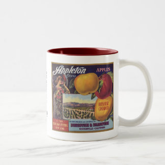 Appleton Apples Fruit Label Two-Tone Coffee Mug