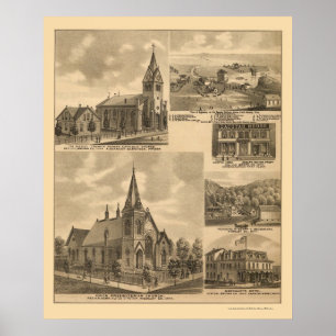 Appleton, MN Panoramic Map - 1874 Poster