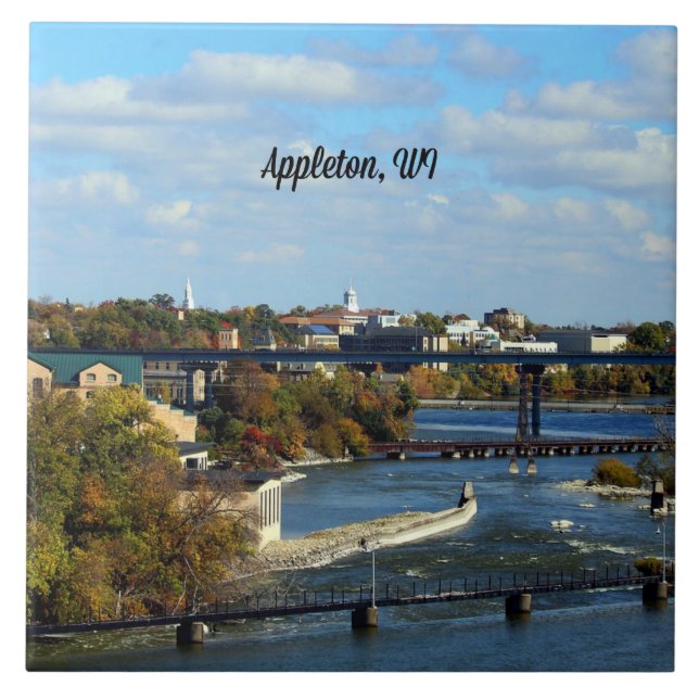 Appleton, Wisconsin landscape photograph, Tile (Front)