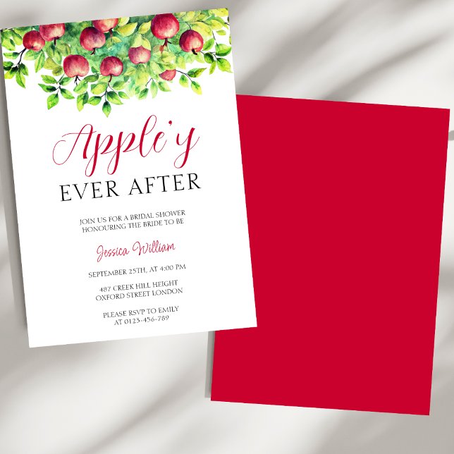 Appley Ever After Apple Fall Bridal Shower  Invitation (Creator Uploaded)