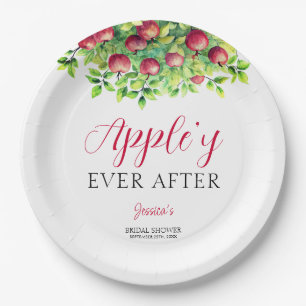 Appley Ever After Apple Fall Bridal Shower  Paper Plate