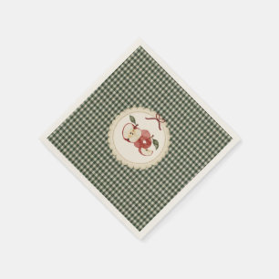 Appley Ever After vintage gingham  Napkin