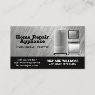 Appliance Services Home Repairman Business Card