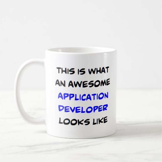 application developer, awesome coffee mug (Left)