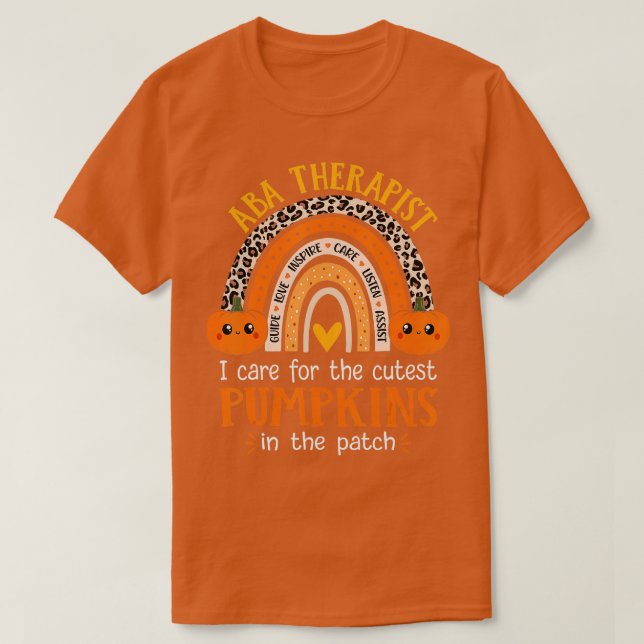 Applied Behaviour Analysis Therapist Halloween ABA T-Shirt (Design Front)