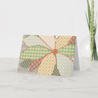 Applique pointsetta holiday card