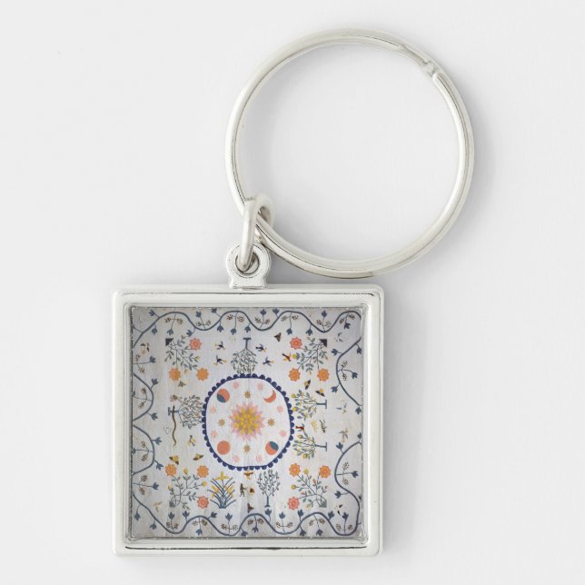 Applique quilt with Sun, Moon, Stars Key Ring (Front)
