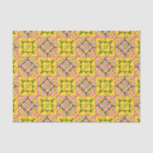 Applique Tulip Quilt-PINK-YELLOW-TISSUE WRAP PAPER
