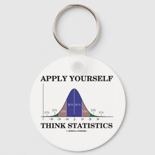 Apply Yourself Think Statistics (Bell Curve) Key Ring