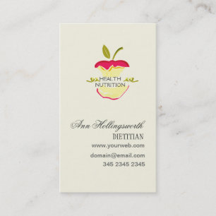 Appointment Apples Health Nutrition Weight Loss Card