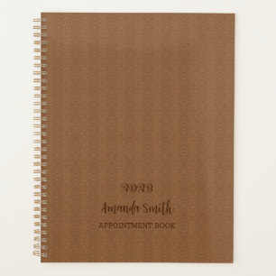 Appointment Book 2023, Brown Pattern Planner